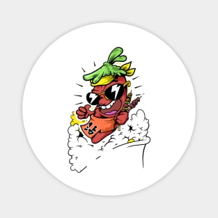 Dope flashing pepper character illustration Magnet